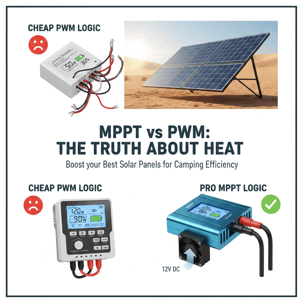 Best solar panels for camping MPPT controller vs cheap PWM