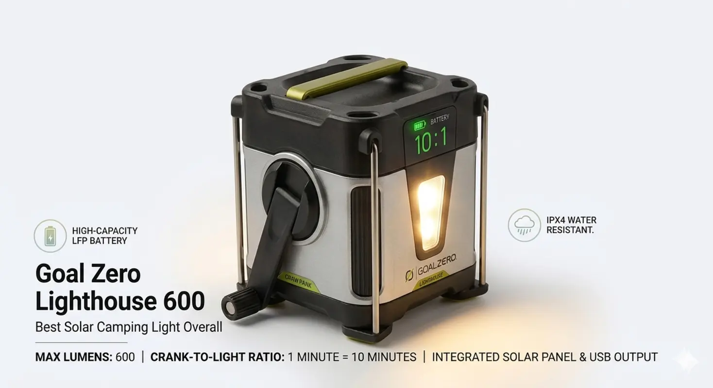 best solar camping light goal zero lighthouse 600 emergency blackout