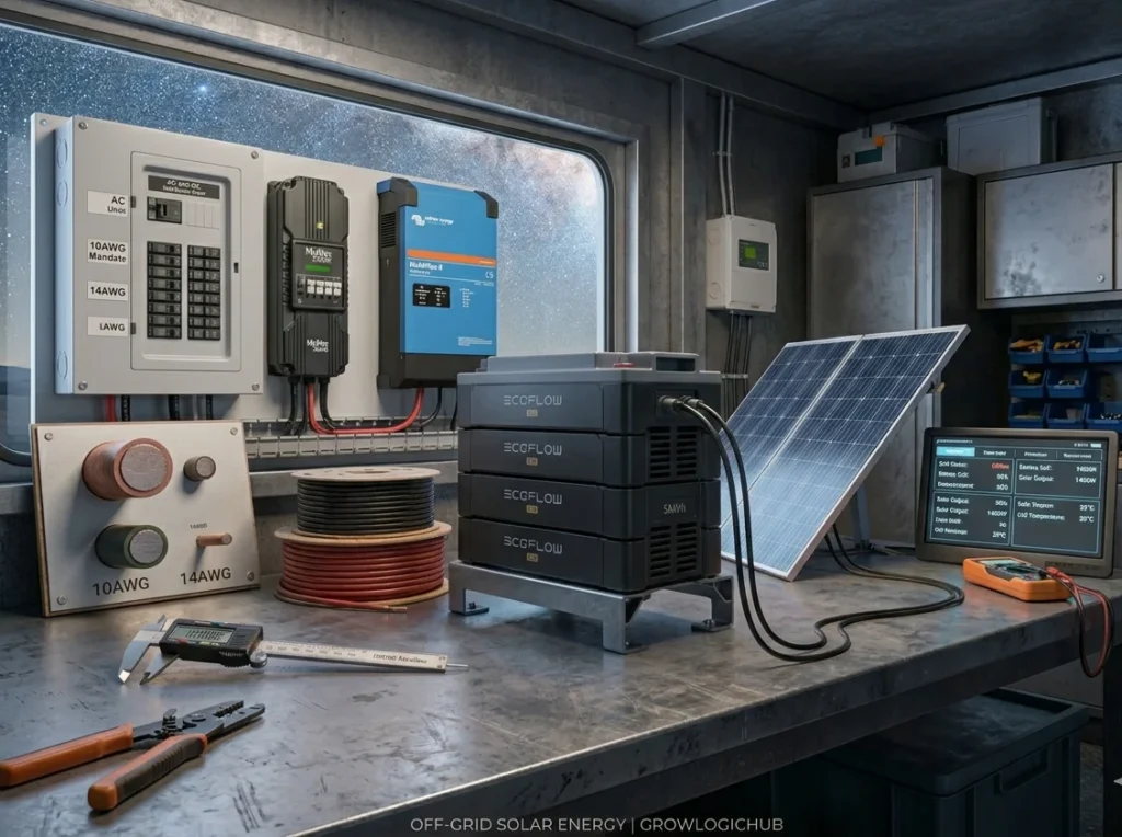 Off-Grid Thermal Logic 2026 battery unit with low charge indicator in extreme heat