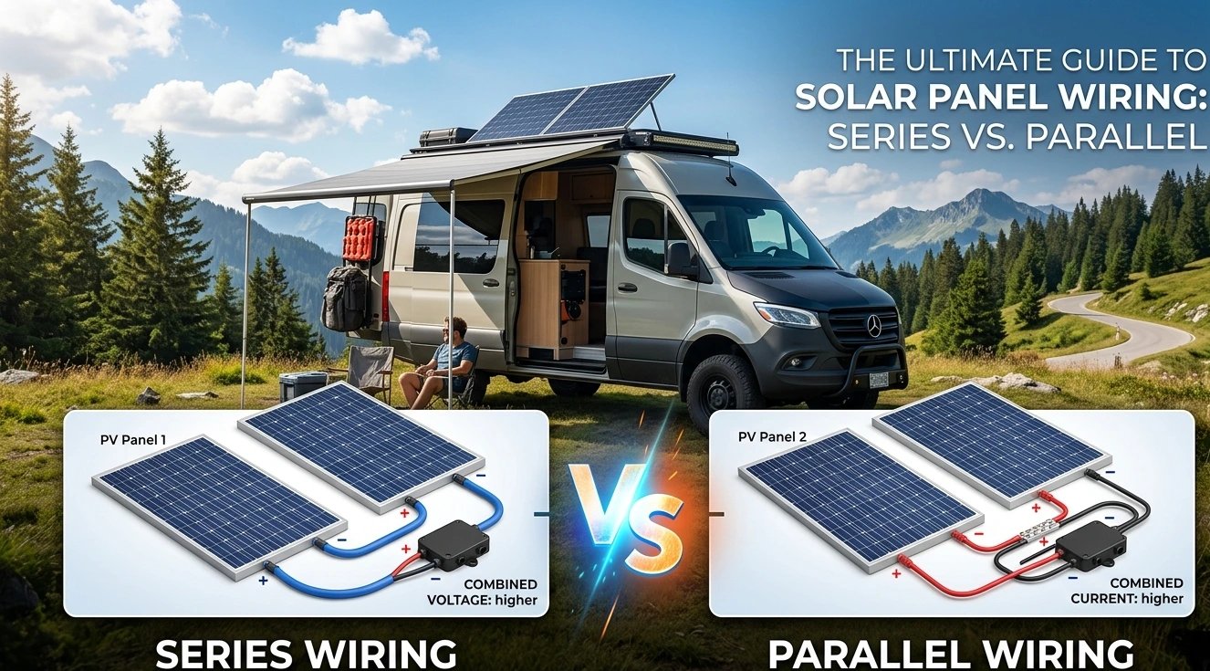 Solar Panel Wiring Series vs Parallel Diagram for Camping